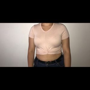 Cute knot tied crop top!
